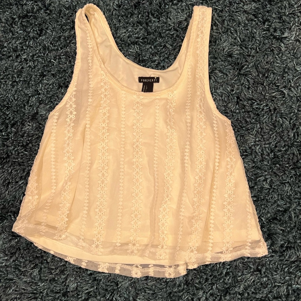 forever 21 cream tank size small